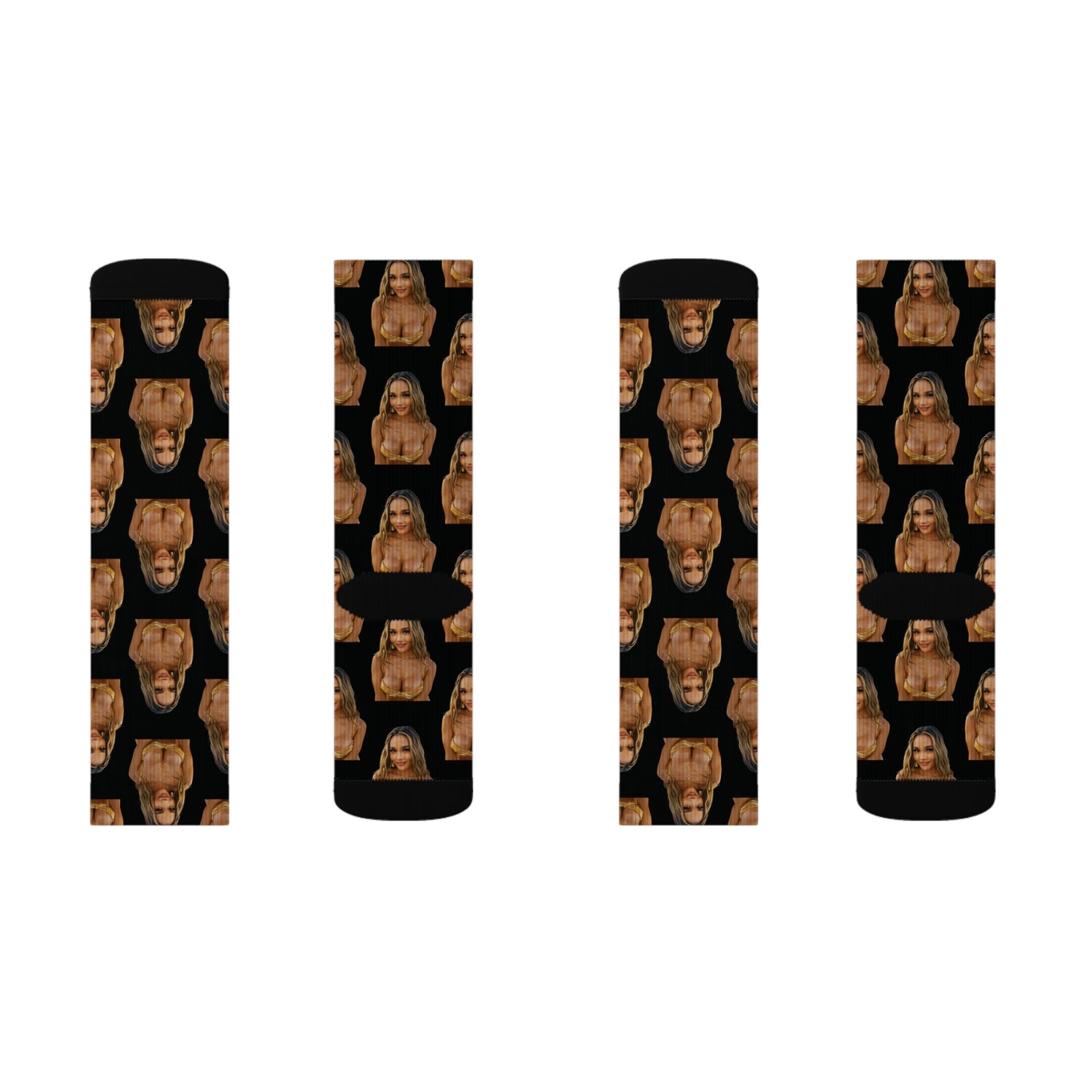 GOLDEN GODDESS CREW SOCKS - BLACK