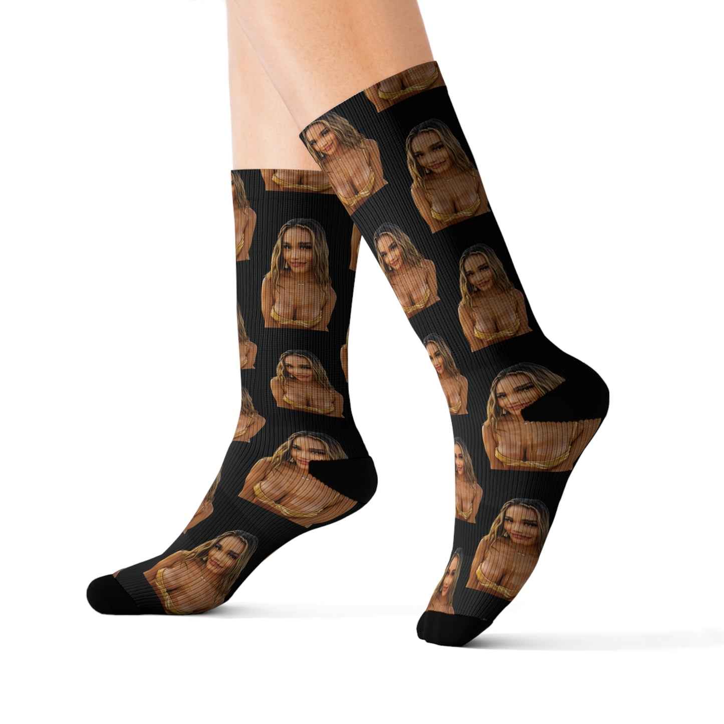 GOLDEN GODDESS CREW SOCKS - BLACK