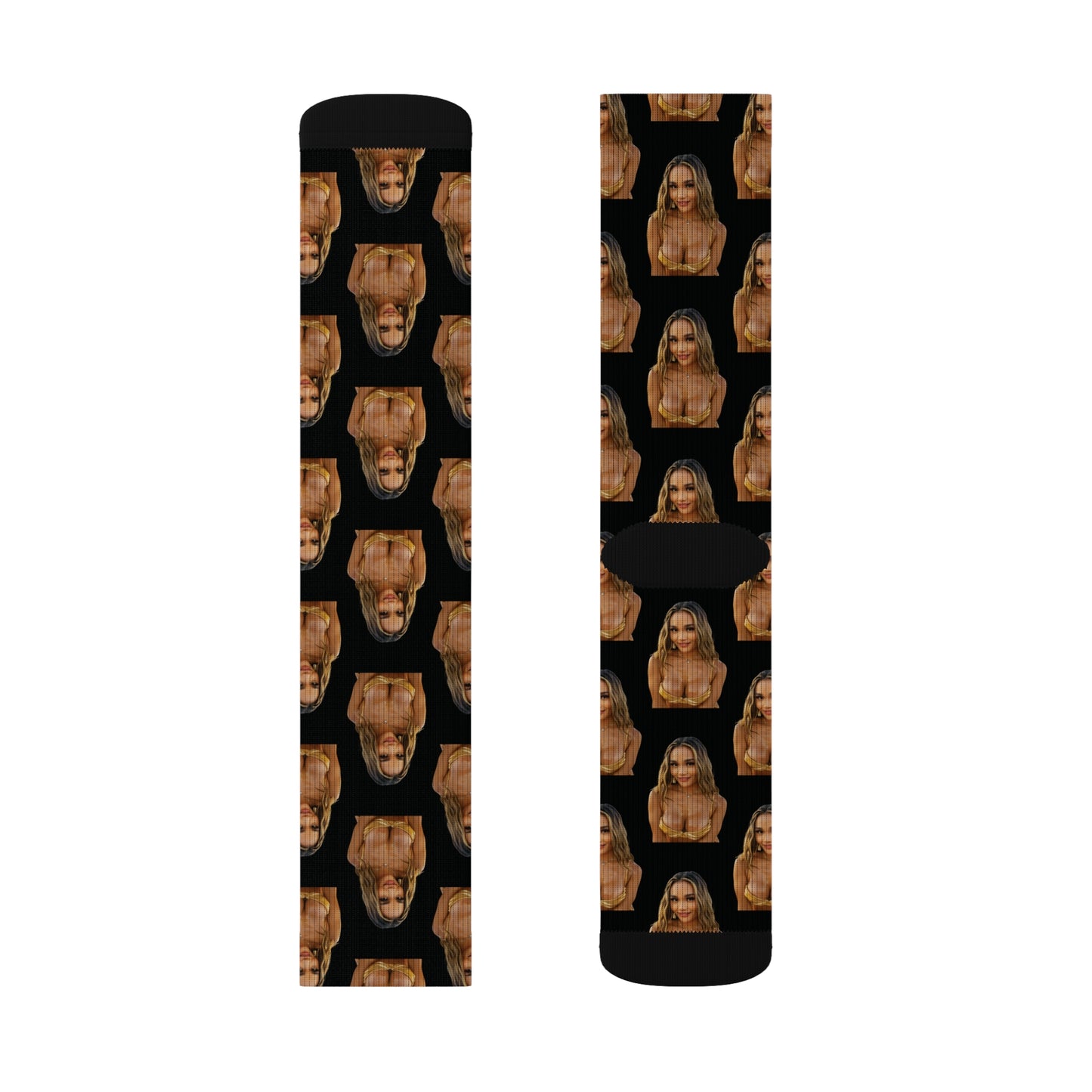 GOLDEN GODDESS CREW SOCKS - BLACK