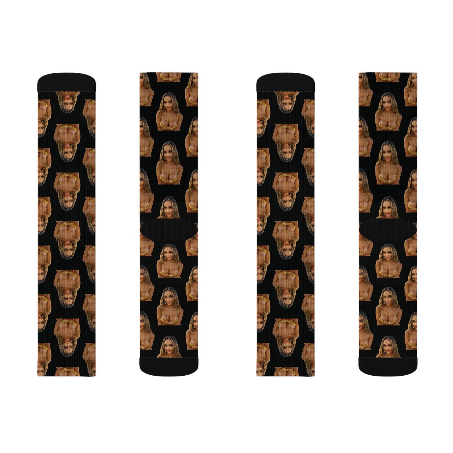 GOLDEN GODDESS CREW SOCKS - BLACK
