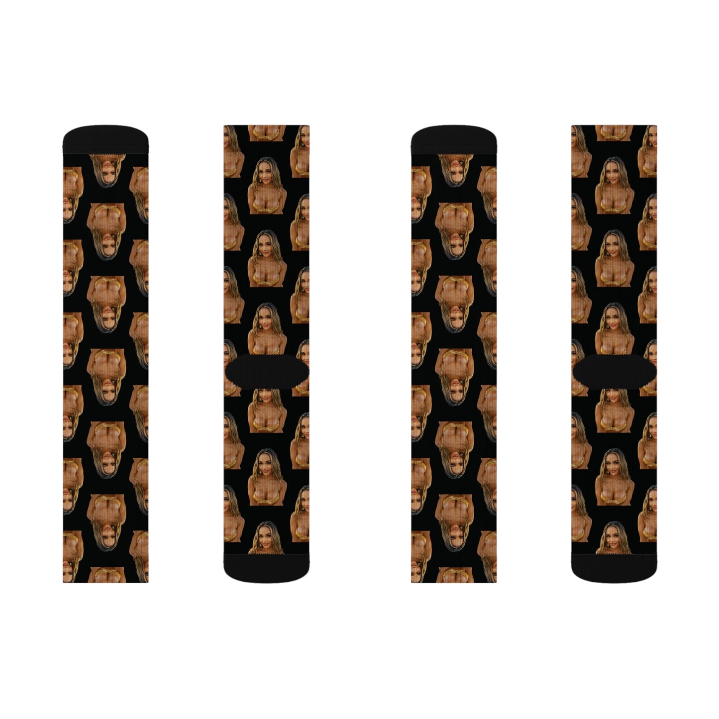 GOLDEN GODDESS CREW SOCKS - BLACK
