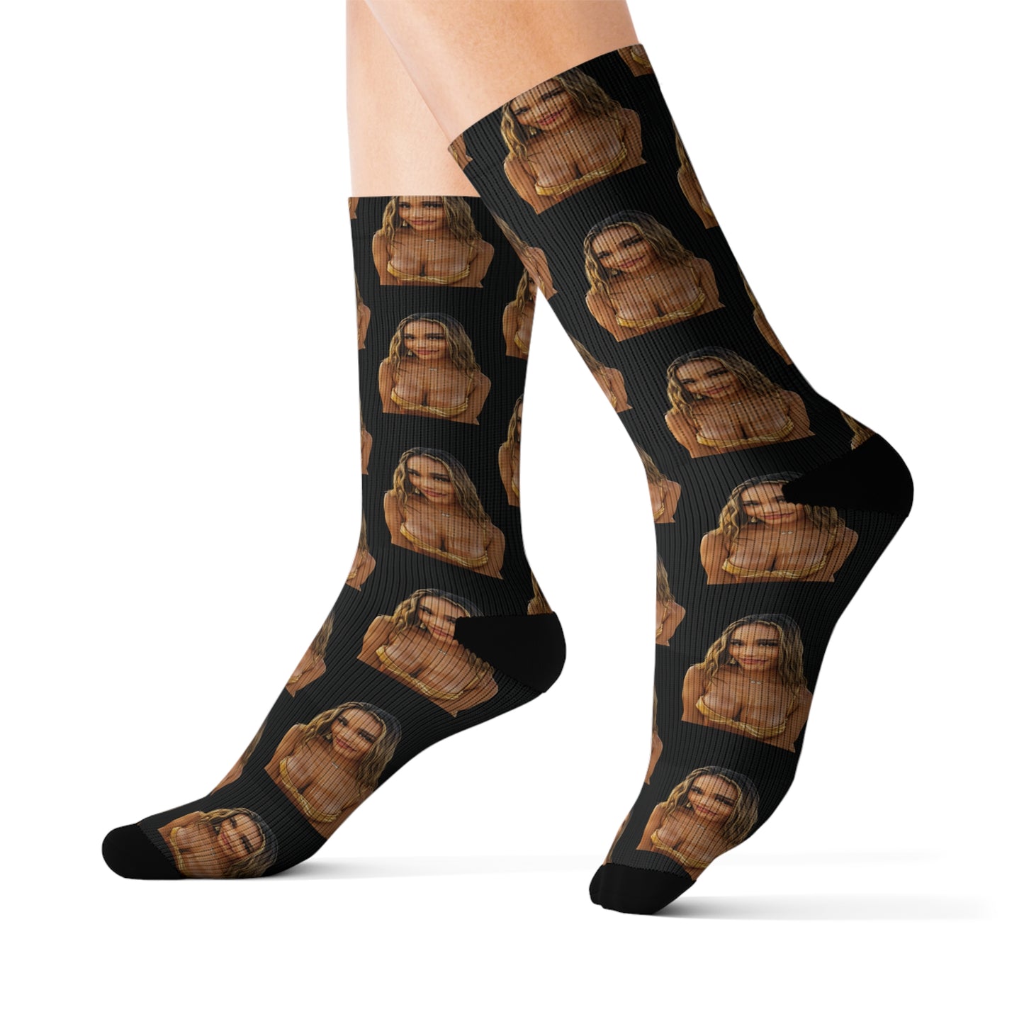 GOLDEN GODDESS CREW SOCKS - BLACK