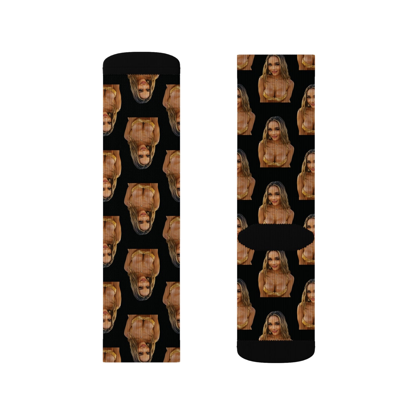 GOLDEN GODDESS CREW SOCKS - BLACK