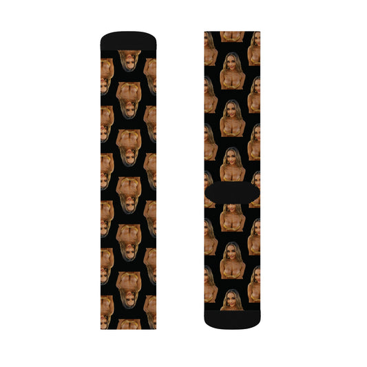 GOLDEN GODDESS CREW SOCKS - BLACK